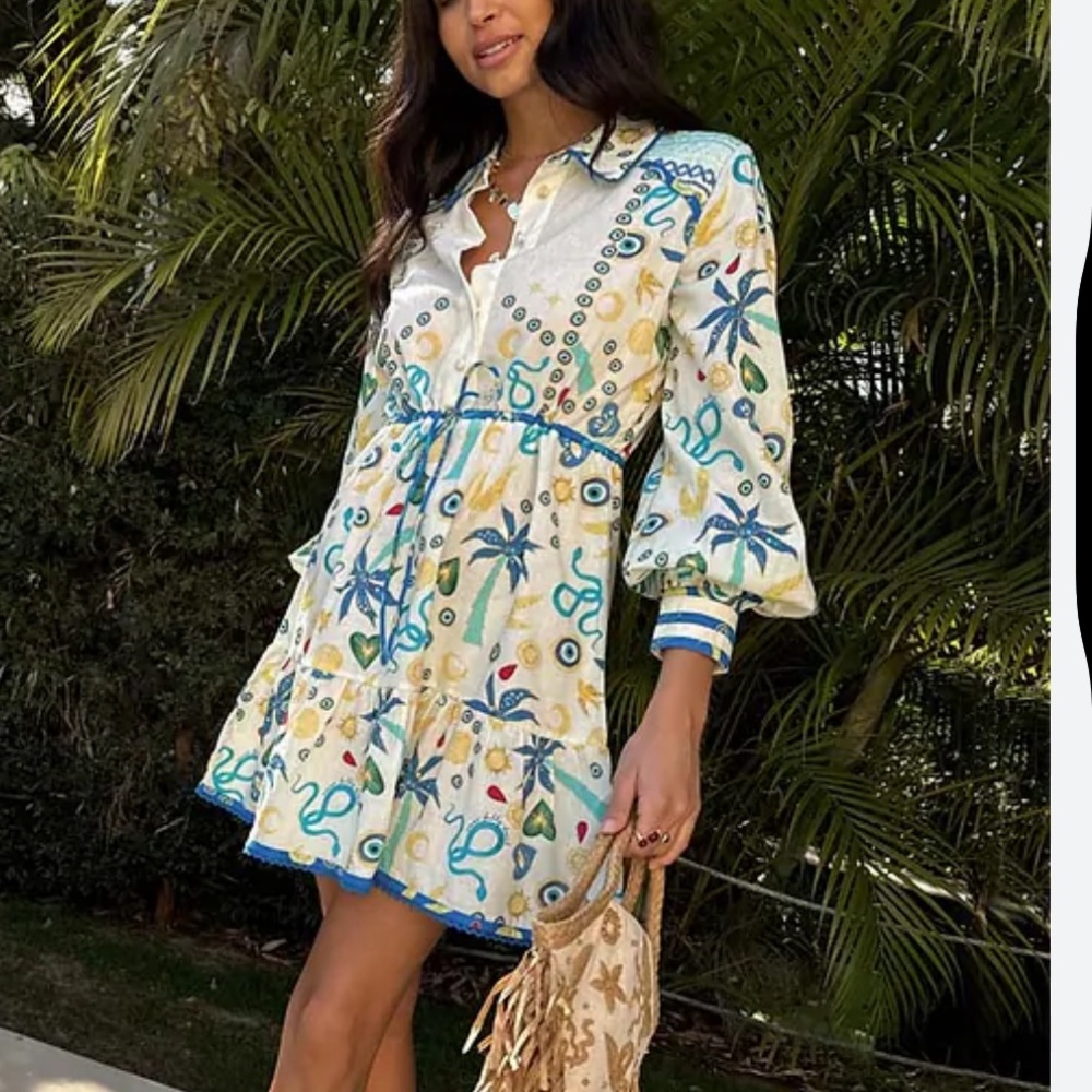 NWT Never Fully Dressed Charms Savannah Dress new colorful pattern